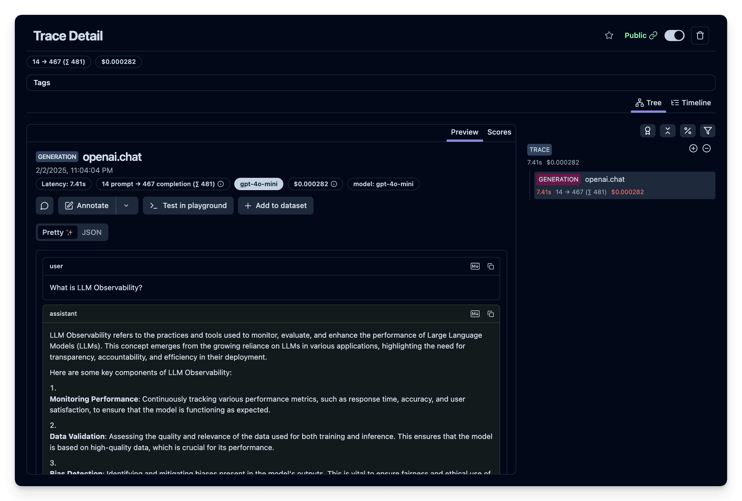 OpenLIT OpenAI Trace